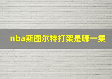 nba斯图尔特打架是哪一集