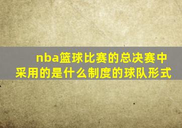 nba篮球比赛的总决赛中采用的是什么制度的球队形式