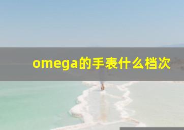 omega的手表什么档次