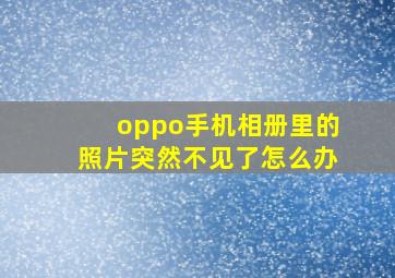 oppo手机相册里的照片突然不见了怎么办