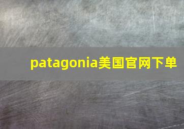 patagonia美国官网下单