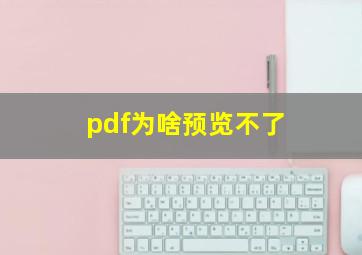 pdf为啥预览不了