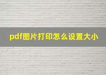 pdf图片打印怎么设置大小