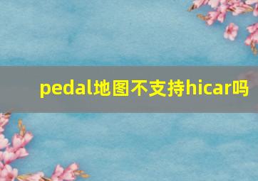 pedal地图不支持hicar吗