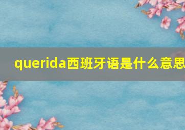 querida西班牙语是什么意思