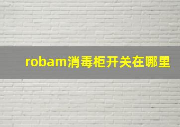 robam消毒柜开关在哪里