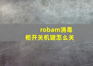 robam消毒柜开关机键怎么关