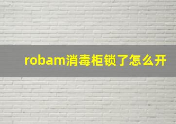 robam消毒柜锁了怎么开