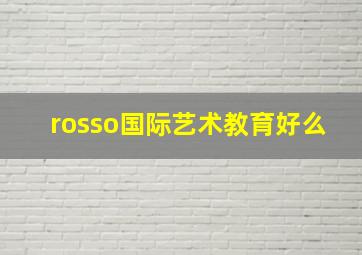 rosso国际艺术教育好么