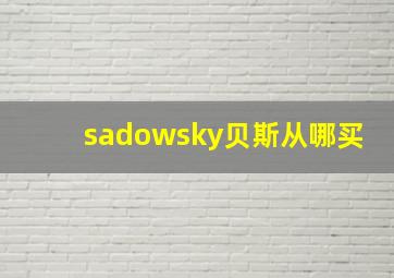 sadowsky贝斯从哪买