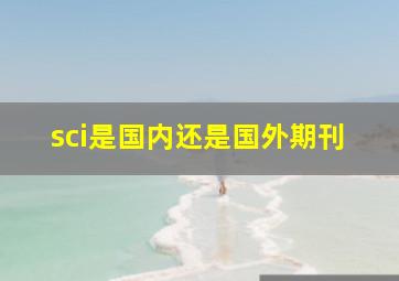 sci是国内还是国外期刊