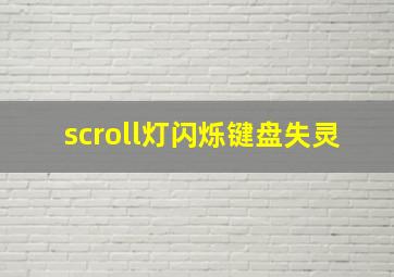 scroll灯闪烁键盘失灵