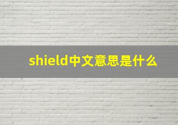 shield中文意思是什么