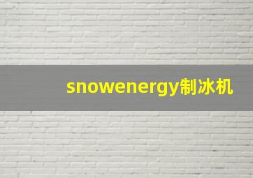 snowenergy制冰机