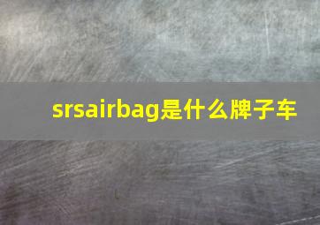 srsairbag是什么牌子车