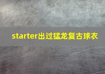 starter出过猛龙复古球衣