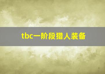 tbc一阶段猎人装备