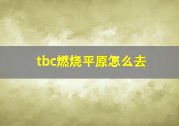 tbc燃烧平原怎么去