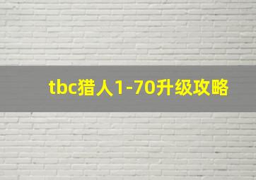 tbc猎人1-70升级攻略