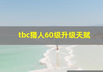 tbc猎人60级升级天赋