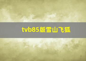 tvb85版雪山飞狐