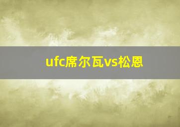 ufc席尔瓦vs松恩