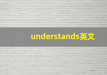 understands英文