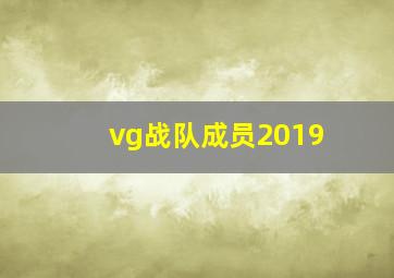 vg战队成员2019