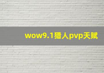 wow9.1猎人pvp天赋