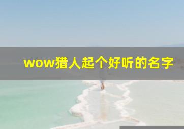 wow猎人起个好听的名字