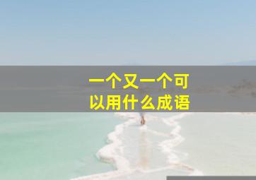 一个又一个可以用什么成语