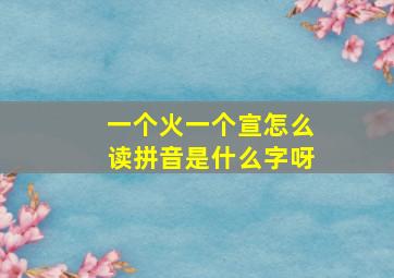 一个火一个宣怎么读拼音是什么字呀