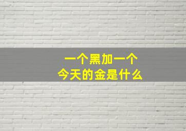 一个黑加一个今天的金是什么