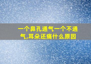 一个鼻孔通气一个不通气,耳朵还痛什么原因