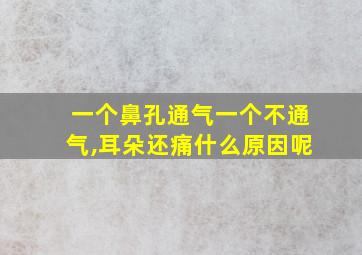 一个鼻孔通气一个不通气,耳朵还痛什么原因呢