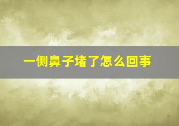 一侧鼻子堵了怎么回事