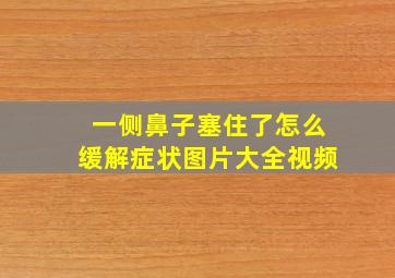 一侧鼻子塞住了怎么缓解症状图片大全视频