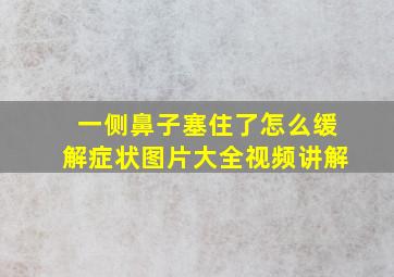 一侧鼻子塞住了怎么缓解症状图片大全视频讲解