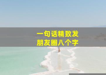 一句话精致发朋友圈八个字