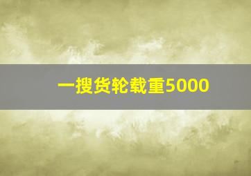 一搜货轮载重5000