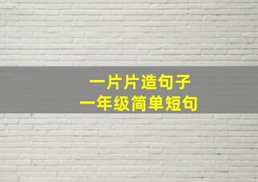 一片片造句子一年级简单短句