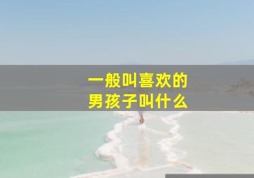 一般叫喜欢的男孩子叫什么