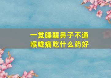 一觉睡醒鼻子不通喉咙痛吃什么药好