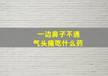 一边鼻子不通气头痛吃什么药