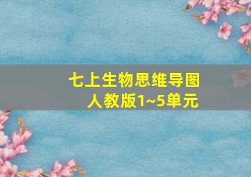 七上生物思维导图人教版1~5单元