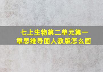 七上生物第二单元第一章思维导图人教版怎么画