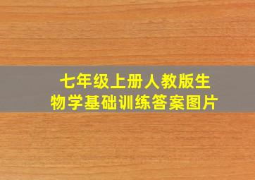 七年级上册人教版生物学基础训练答案图片