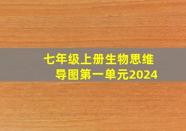 七年级上册生物思维导图第一单元2024