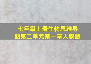 七年级上册生物思维导图第二单元第一章人教版