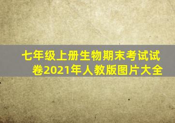 七年级上册生物期末考试试卷2021年人教版图片大全